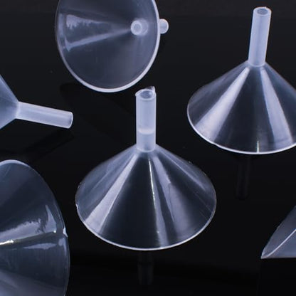 Super Z Outlet Small Clear Plastic Mini Funnels for Arts & Crafts Supplies - Pack of 12
