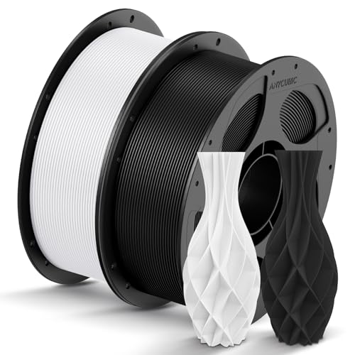 ANYCUBIC 3D Printer Filament PLA Bundle 2KG, Black+White - color: 2*1kg Pla (Black & White)