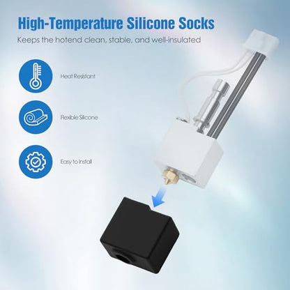 Silicone Socks for Anycubic Kobra S1 / S1 Combo & Kobra 3/3 Combo, High Temperature Resistant Hotend Silicone Covers, 3D Printer Accessories, 6-Pack - color: Kobra 3/S1 Socks