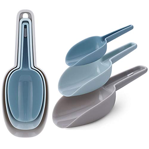 Vilihkc Kitchen plastic shovel 3 Pack Food Grade Plastic shovel Transferring of powder, Small particles, ice cream and Mashed potatoes