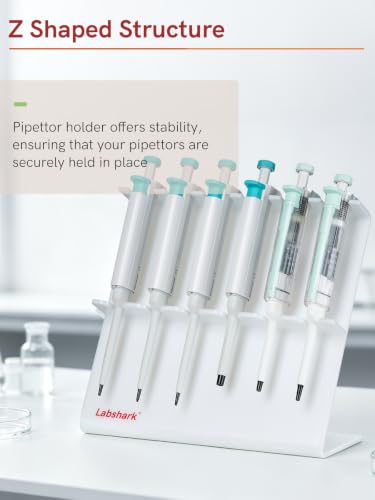 Lab Pipette Stand, Plastic Linear Pipette Holder, Z Shape, 2PCS - color: White, size: Z Shape