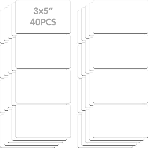 Magnetic Blank Label, 40 PCS Dry Erase Reusable Name Tag Stickers White Reusable Magnets for Whiteboards Locker Fridge School Office Home (Each Measures 3" x 5") - color: White, size: 3" x 5"