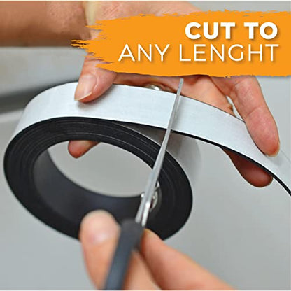 WOD MAG03-WOE Dry Erase Magnetic Whiteboard Strip Tape - 3 inch x 10 feet - Write On/Wipe Off for Labeling in Classrooms, Refrigerators, and Crafts - Glossy White Board - size: 3 In. x 10 Ft.