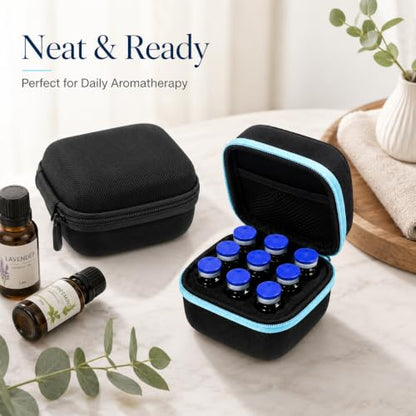 2 Pack Peptide Vial Storage Case Small for Fridge, 9 Slots Vials Holder Cases 10ml Standard for Organizer, Peptides Container for Freezer