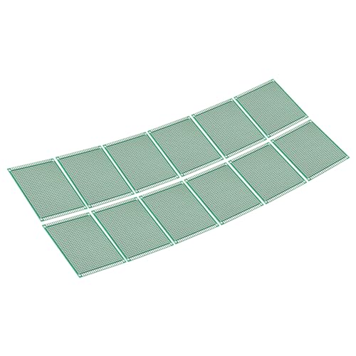 PATIKIL 3.5" x 2.8" PCB Board Circuit, 12 Pcs Single Sided Prototype Solder Boards for DIY Soldering and Electronic Project Circuit Boards Solderable Breadboard, Green - size: 3.5" x 2.8"