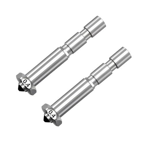 2PCS Kobra 3 Max Nozzle 0.4mm, Integrated Quick Swap Hardened Steel Nozzle High Flow High Speed Hot End Spray Nozzle for Anycubic Kobra 3 Max 3D Printer - color: 0.4mm Nozzle