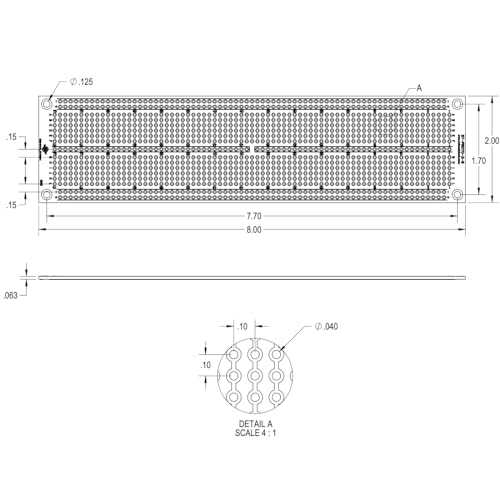 Double Sided ENIG Protoboard, Solderable Breadboard, Electronic Circuit Board for DIY Prototype Circuit, FR4, Plated Through Hole Solder Prototype Board, ST-PROTO-2-8 (2" x 8") - style: 2" x 8"