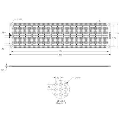 Double Sided ENIG Protoboard, Solderable Breadboard, Electronic Circuit Board for DIY Prototype Circuit, FR4, Plated Through Hole Solder Prototype Board, ST-PROTO-2-8 (2" x 8") - style: 2" x 8"