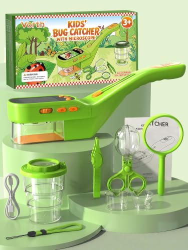 Bug Catcher for Kids with Microscope, Bug Catching Kit-Emerald Green - color: Emerald green
