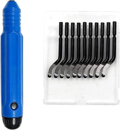 1Pc Blue Stainless Steel NB1100 Deburring Tool Kit Precision Edge Burr Removal on Copper,Iron, Brass,and PVC Plumbing Pipes,3D Printing Plastics,Resin Art,Metal Work,Deburring Cutters Cutting Tools