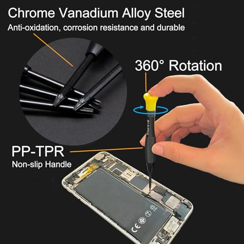 18PCS Mini Precision Screwdriver Set With Case, Magnetic Small Flathead