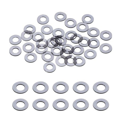 uxcell 30 Pcs M2.5 PVC Flat Washers 2.5mm ID 5mm OD 0.5mm Thick Plain Washer Grommets Plastic Sheet Gasket Fastener Sealing Spacer Gasket Ring Water Hose Washers, Clear Black - size: 2.5mm x 5mm x 0.5mm