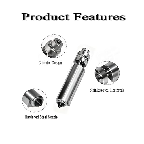2Pcs 0.4MM Nozzles for Kobra X Extruder Hotend with Silicone Socks, Quick Swap Integrated Hardened Steel Nozzle for Kobra X 3D Printer Accessories - size: 0.4mm