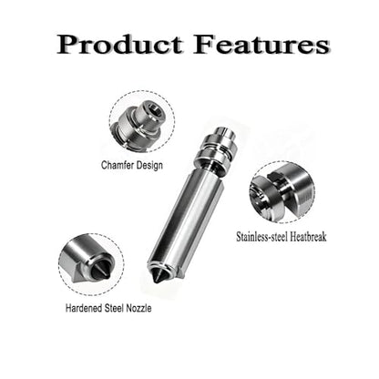 2Pcs 0.4MM Nozzles for Kobra X Extruder Hotend with Silicone Socks, Quick Swap Integrated Hardened Steel Nozzle for Kobra X 3D Printer Accessories - size: 0.4mm