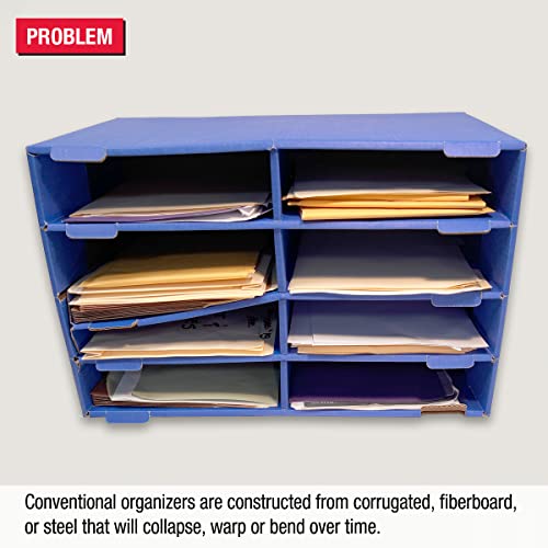 Ultimate Office TierDrop Desktop Organizer Sorter, 8 Compartment, 2-Wide - size: 19"w x 11 1/2"h 13"d
