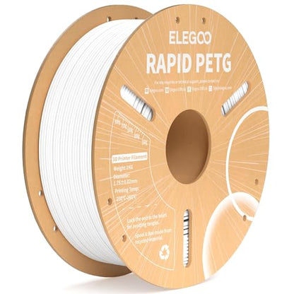 ELEGOO Rapid PETG 3D Printer Filament 1.75mm White 1KG - color: 1kg White