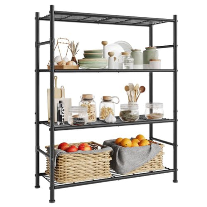 SONGMICS 4-Tier Storage Shelves, 11.8 x 31.5 x 43.7 inch - size: 31.5"W, style: 4-Tier