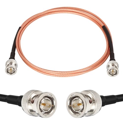 XRDS -RF SDI Cable 5ft, Flexible 3G HD-SDI Cables, BNC to BNC Video Cable 75 Ohm RG179 Extension Cable for 4K 1080P 3G-SDI Camera Monitor Vedio Recorder HDMI Converter - color: Brown, size: 5 FT