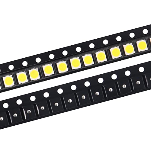 200pcs 3528(1210) White SMD LED Diode Lights Chips (3.5mmx2.8mm DC 3V 20mA 7-8LM) Super Bright Lighting Bulb Lamps Electronics Components Indicator Light Emitting Diodes - size: 3528/1210 White