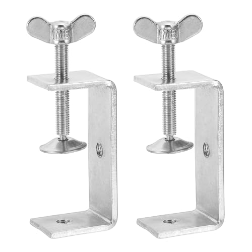 HARFINGTON 2Pcs 304 Stainless Steel C Clamps 75mm Square Mini Tiger Clamp - size: 75mm
