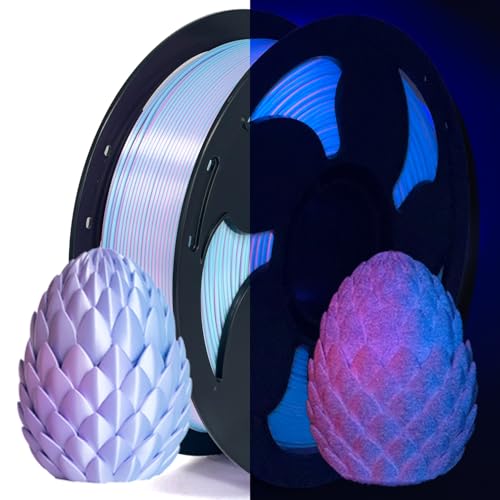 Bi-Color Glow in Dark Silk Neon PLA Filament 1.75mm 1kg Luminou 3D Filament - color: C_pla-32 Pearl Glow Dual Neon