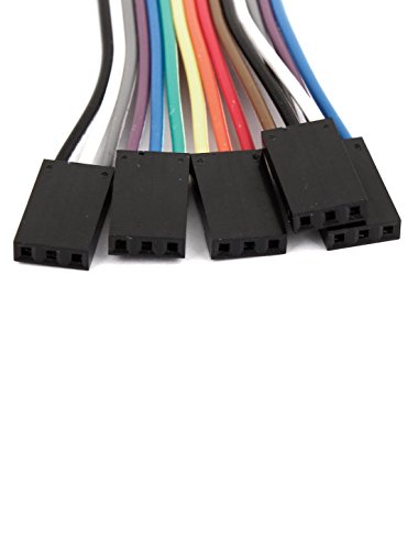 uxcell 10cm 2.54mm 3 Pin Female to Female F/F Jumper Cable Connector 5 Pcs