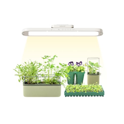 Vego Garden Grow Lights for Indoor Plants, Full Spectrum LED Grow Light with Customized 5 Modes for Seed Starting, Leafy, Herbs, Fruits & Microgreens, 1 Pack - color: Cream White, size: 1 Pack