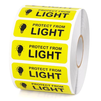 1000 PCS Protect from Light Labels 1.5 x 0.5 Inches