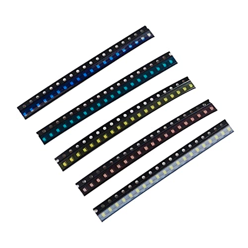 200pcs SMD LED Diodes Kit 0805 Lights Assorted Diode SMD LED Diodo Kit Green RED White Blue Yellow Lighting Bulb Each 40PCS Lamps Light Emitting Diodes 0805 LED Kit - color: 0805 Multi-colored
