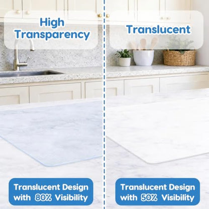 AECHY Silicone Mat for Kitchen Counter, 35.3" x 23.5", High transparency - color: Clear, size: 36"L x 24"W