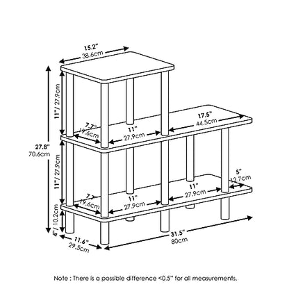 Furinno Turn-N-Tube 3-Tier Cube Ladder Shelf, Espresso/Black - color: Espresso/Black, style: 3-Tiers, Cube Ladder