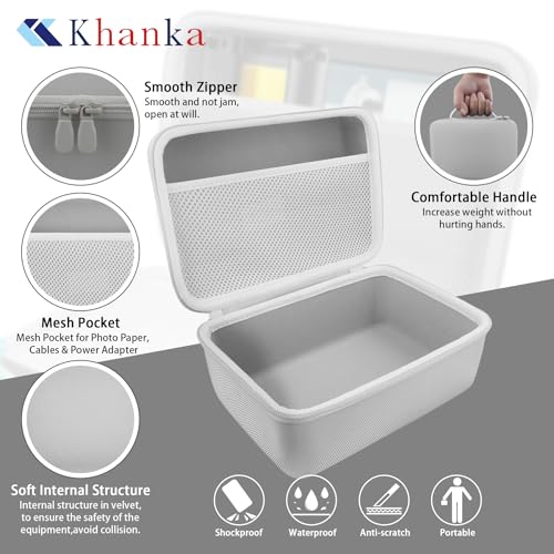 khanka Case Compatible with M110 M100 M200 Liene 4x6'' Photo Printer, Wi-Fi Picture Printer,Case Only(White) - color: White, style: for 4x6'' M110 M100 M200