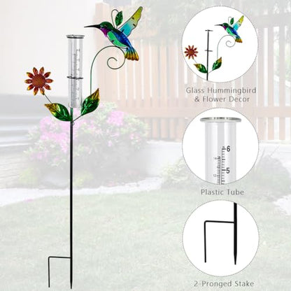 3 Pcs Rain Gauge Outdoor, 5 Inch Tube Rain Gauge with Welcome Sign - color: 3 Pcs-Welcome Sign