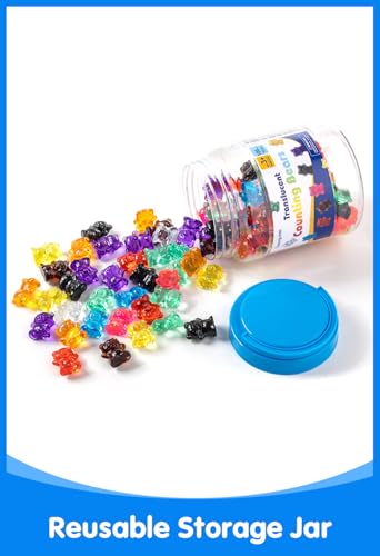 100 Pcs Translucent Counting Bears - Light Table Manipulatives