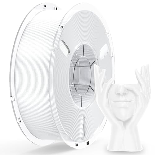 RAMBERY White PLA Plus 3D Printer Filament 1.75mm 1kg - color: Pla+ White, size: 1KG