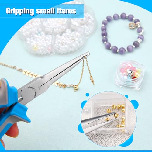 SPEEDWOX Fine Tips Long Nose Pliers For Jewelry Making and Fishing - Serrated Jaw, Thin Needle Nose, Wire Looping and Bending - style: Fine Tips Needle Nose
