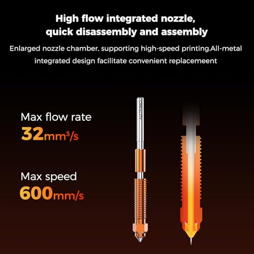 Creality 2025 K1 SE/K1C/K1/K1 Max Hotend Kit, Official Upgrade Ceramic Heating Block Kit, Terminal with Buckle New Version, Unicorn Quick Swap Nozzle, High Flow Heat for Creality K1 Series 3D Printers - style: K1/K1 Max/K1C/K1 SE