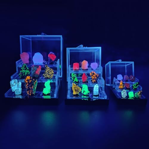 Naturally Fluorescent Mineral Specimens - Glowing Under UV - Rare Collectibles (Large) - size: Large