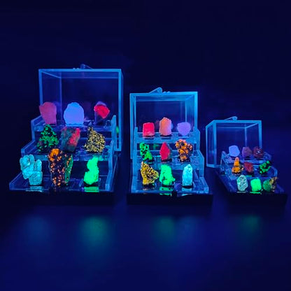 Naturally Fluorescent Mineral Specimens - Glowing Under UV - Rare Collectibles (Large) - size: Large