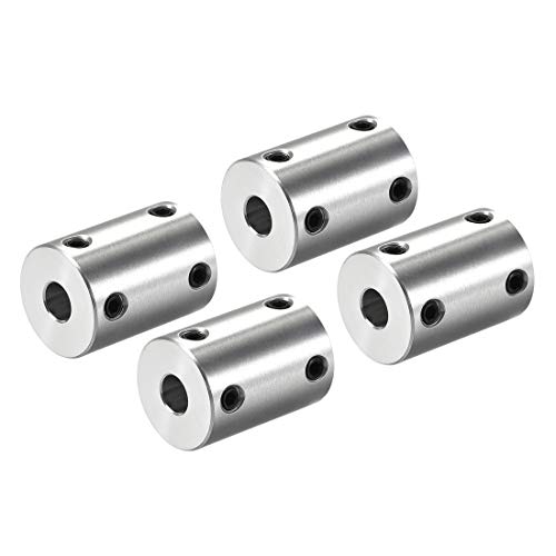 uxcell 6mm to 1/4 Inch Bore Rigid Coupling Set Screw L25XD18 Aluminum Alloy,Shaft Coupler Connector,Motor Accessories,4pcs - size: 6mm to 6.35mm