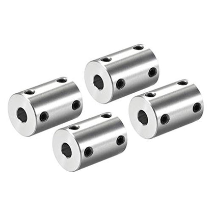 uxcell 6mm to 1/4 Inch Bore Rigid Coupling Set Screw L25XD18 Aluminum Alloy,Shaft Coupler Connector,Motor Accessories,4pcs - size: 6mm to 6.35mm