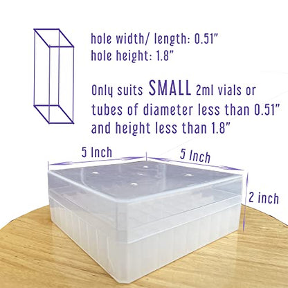 LLERRA 2 ML Cryovial Storage Box Holds 81 Cryo Tubes, Rack
