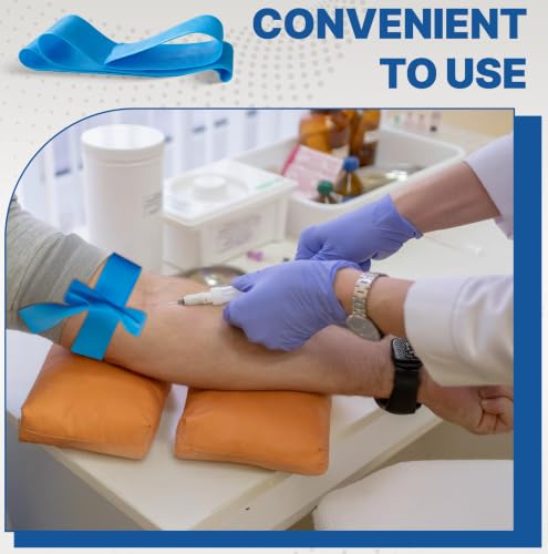 100 Pcs Disposable Tournique, Ourniquet for Blood Draw, 1 inch Wide x 18 inch Long, Latex-Free and Tear-Resistant, Medical Emergency Supplies for Nursing, Travel, and Outdoor First Aid - color: 100 Pcs