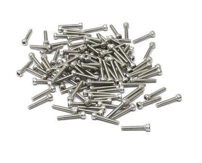iexcell 100 Pcs M2.5 x 14mm Thread Pitch 0.45 mm Stainless Steel 304 Hex Socket Head Cap Screws Bolts Kit - size: M2.5 x 14mm