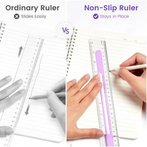 Sooez 6 Pack Ruler 12 Inch, Anti-Slip Clear Rulers for Kids School, Pastels - color: Pastels Style, size: 6 Pack