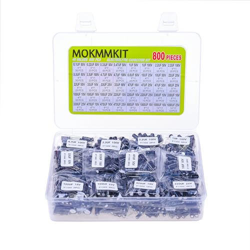 40 Values, 0.1uF-1000uF, Aluminum Electrolytic Capacitor Assortment Kit - style: 10V-100V 800PCS
