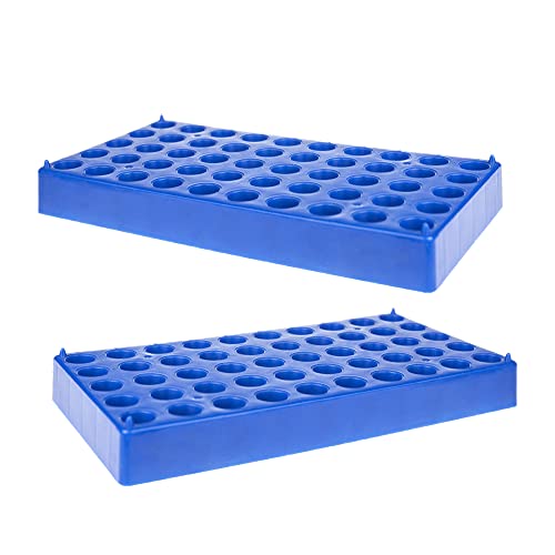 ALWSCI 5-Pack 2mL Vial Rack, 50-Well Stackable Holder for 12mm Vials - size: 2ml 5pcs