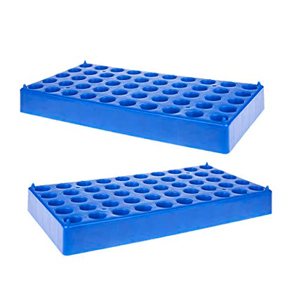 ALWSCI 5-Pack 2mL Vial Rack, 50-Well Stackable Holder for 12mm Vials - size: 2ml 5pcs