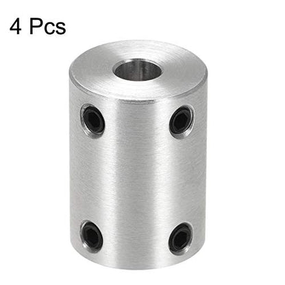 uxcell 6mm to 1/4 Inch Bore Rigid Coupling Set Screw L25XD18 Aluminum Alloy,Shaft Coupler Connector,Motor Accessories,4pcs - size: 6mm to 6.35mm