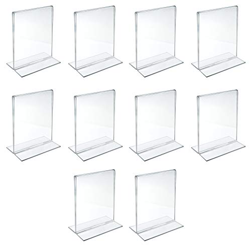 Azar 152726 4-Inch by 6-Inch Vertical Double-Sided Stand Up Sign Holder, 10 Count - size: 4 in W x 6 in H
